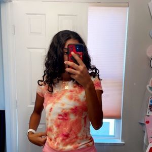 Orange tie dye shirt